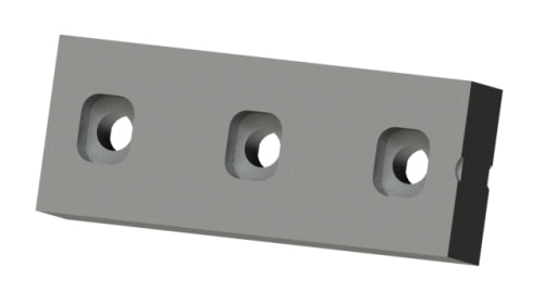 Leistenmesser 196x78x38 asymmetrisch, 3x beidseitige Stufensenkung, für Befestigungsschraube M16