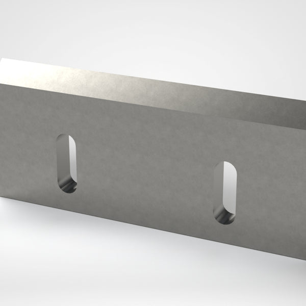 Rotor Knife 210x90x16, 2x oblong hole 40x14, cutting edge 50°/7°, 2x M8 thread, without face bevel
