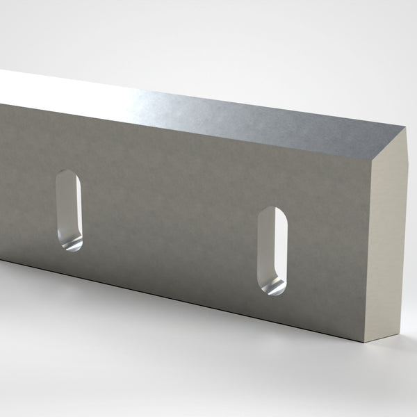Rotor Knife 210x90x16, 2x oblong hole 40x14, cutting edge 50°/7°, 2x thread M8, beveled right