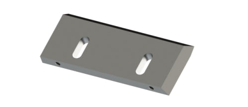 Rotormesser 210x90x16, 2x Langloch 40x14, Schneide 50°/7°, 2x Gewinde M8, rechts geschrägt