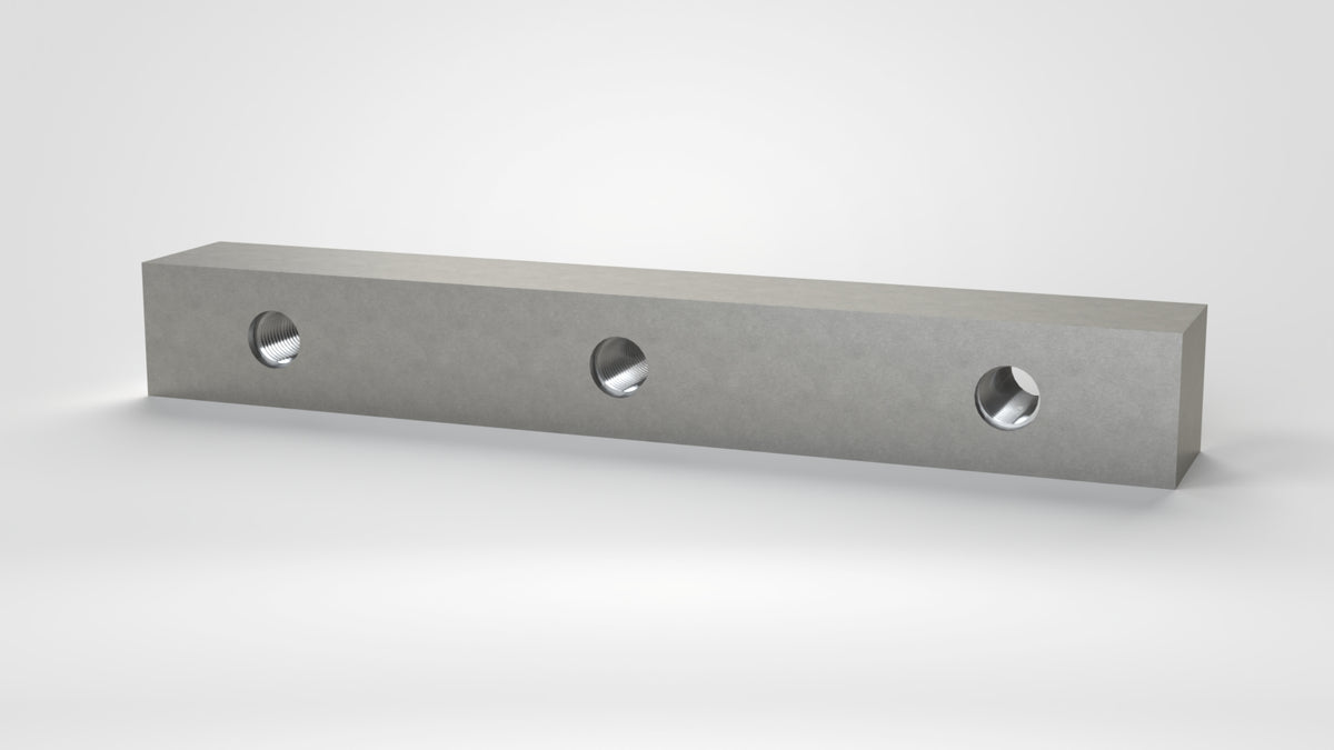 Statormesser 210x30x28, 3x Gewinde M12, 90° Schneidkanten