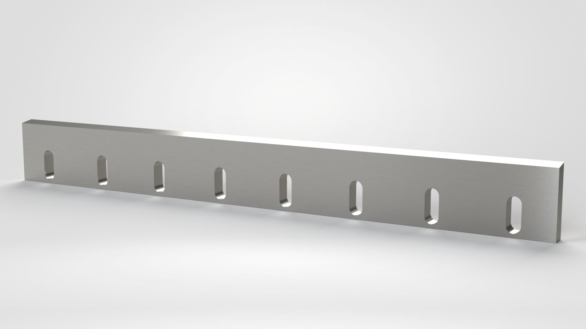 Statormesser 799,5x90x20, 8x Langloch 18x44, 2x Gewinde M10, Schneide 80°, höhere Härte