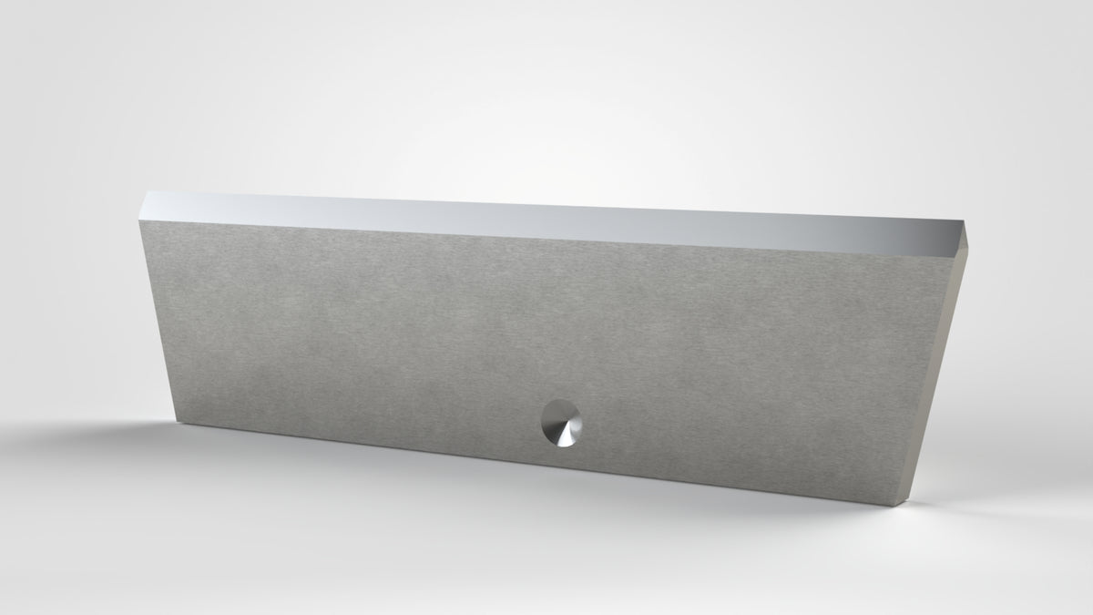 Rotormesser für Schneidverdichter, 129x35x5, beidseitige Fixierbohrung, 60° Schneide