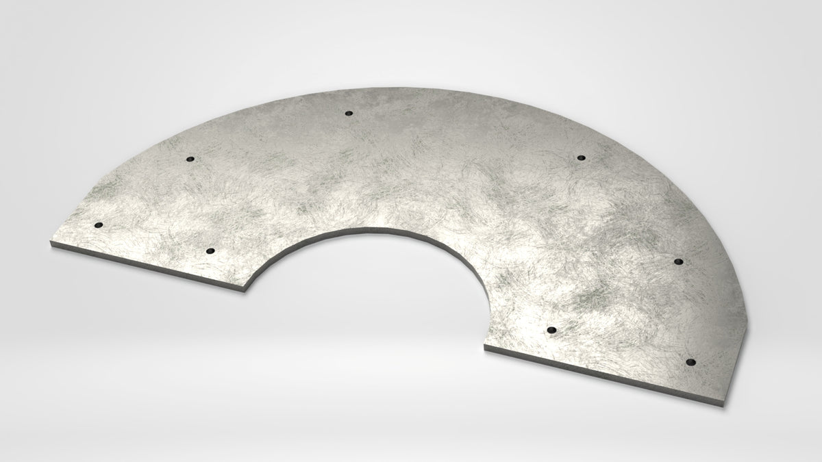 Rotorverschleißring UNTEN, beidseitig abgeflacht, Ø805, Stärke t=10, 8x Gewinde M12