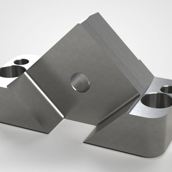 Crown holder 300x130x168, 2x M16 thread, for 140 core bit, 3x mounting holes for M30