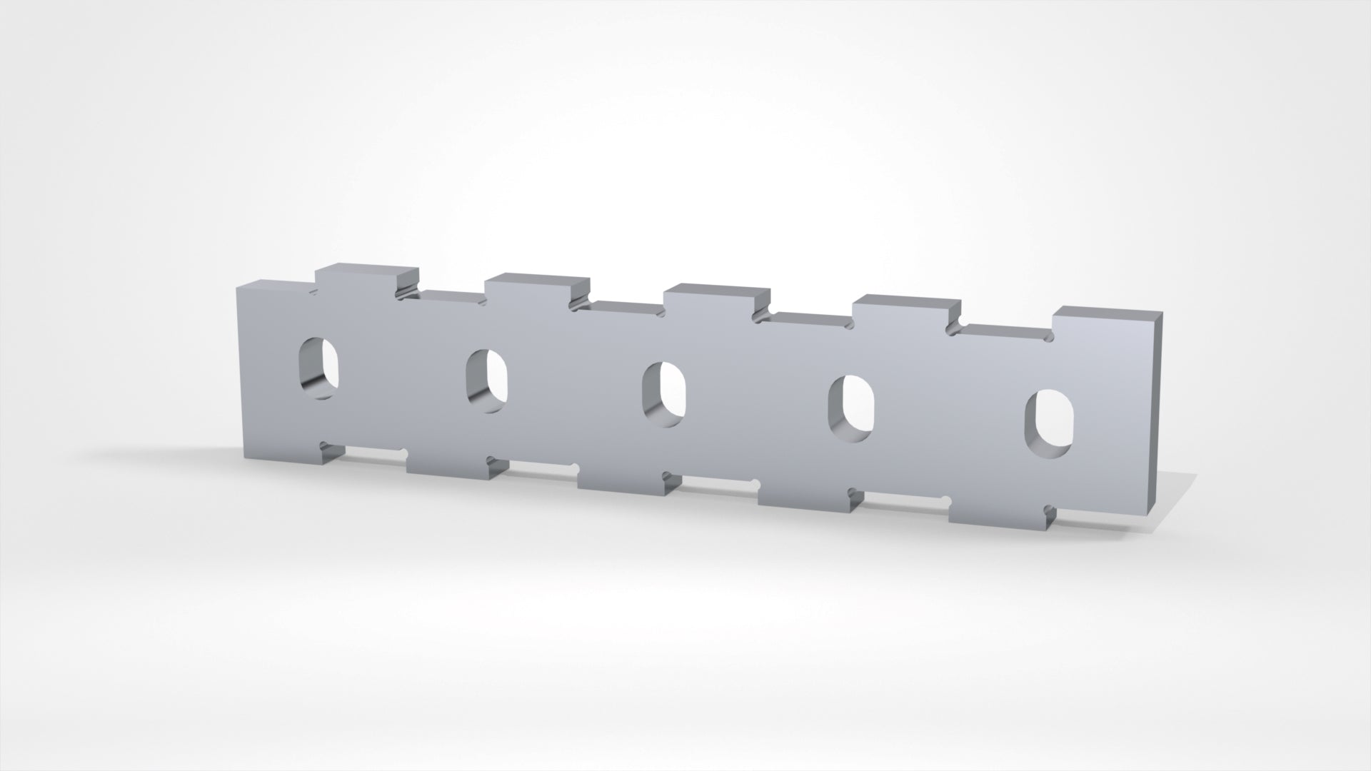 Gegenmesser 498x108x27, für Stufenrotor, Zahnschritt für 50er Schneidkrone, 5x Langloch 35x24, 90° Schneide, Lindner ID: 318256-17