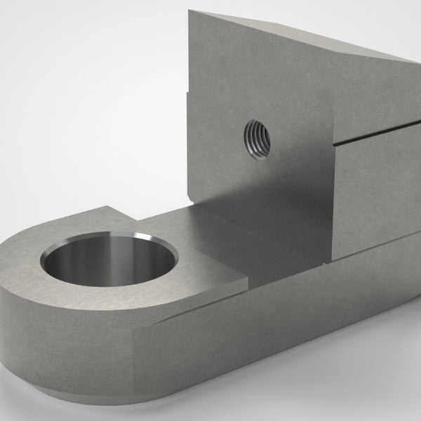 Knife holder large Monofix 142x61x80, 1x thread M12 / hole Ø33, tempered tool steel, Lindner ID: 19743, matching rotor knife: LNR0061-X0, matching cover plate: LNV0064-50