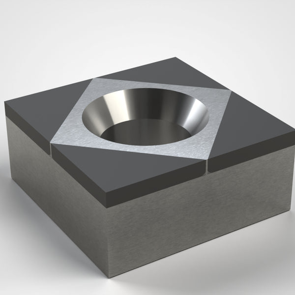 Rotormesser 65X65x28, Kegelsenkung, Hartmetall bestückt, Ecken gefast, Lindner ID: 41597-HM