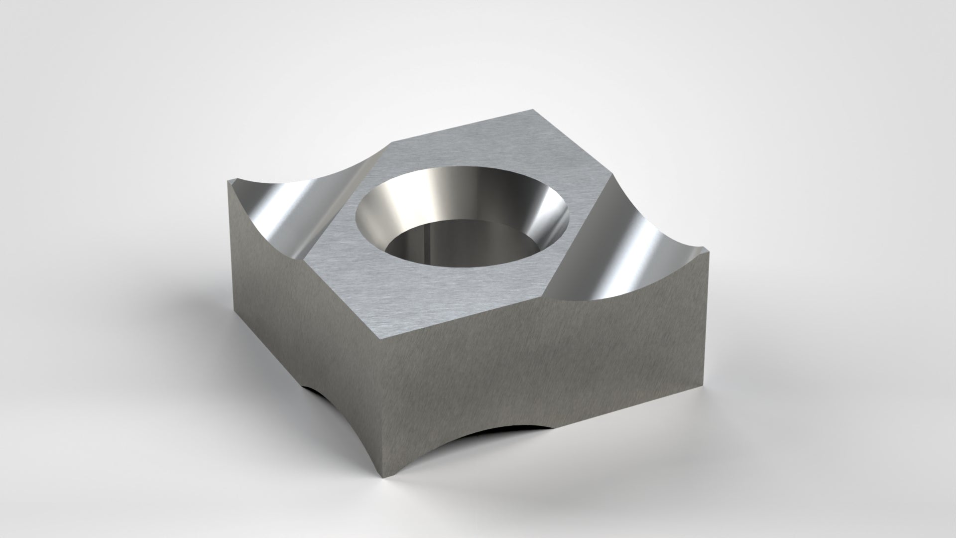 Rotormesser 65x65x28, beidseitige Senkung, wendbar, gegenüberliegende Ecken konkav, Lindner ID: 207681