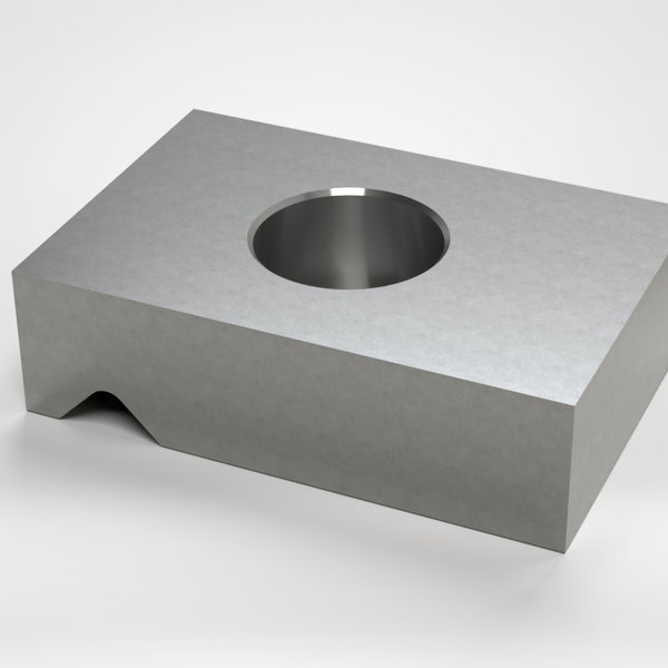 Klemmteil, 105x70x30, Senkbohrung, Keilnut 90°, 1x Stufebohrung Ø35/Ø22, Lindner ID: 176091