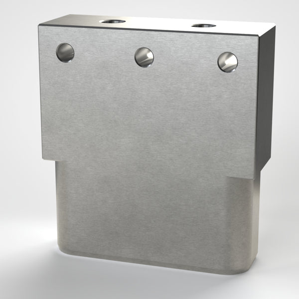 Rotor blade holder 206x190x68, 2x countersunk hole, 4x M10, tempered version