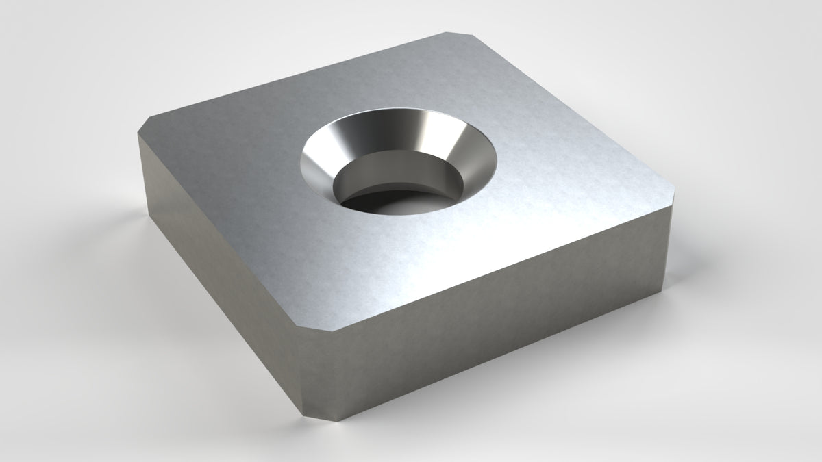 Rotormesser 145x145x37, alle Ecken abgeflacht, für Alpha Cutter, beidseitig konische Senkung Ø47/69,5/90°, wendbar, passende Gewindehülse M30 (MWV0072-20)
