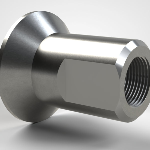 Gewindehülse 72x Ø69,5/Ø45x90°, M30 durchgehend, SW 38, für Rotormesser 145x145, VERGÜTET