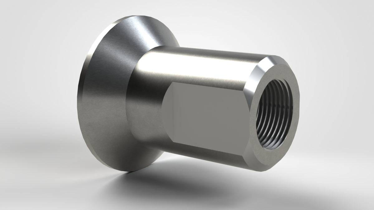 Gewindehülse 72x Ø69,5/Ø45x90°, M30 durchgehend, SW 38, für Rotormesser 145x145, VERGÜTET