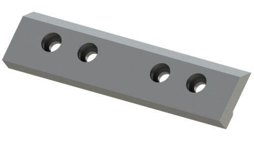 Abdeckplatte Statormesser, 390x97x25/30, ohne Panzerung, 4x Stufenbohrung, 3009599, einsatzgehärtet