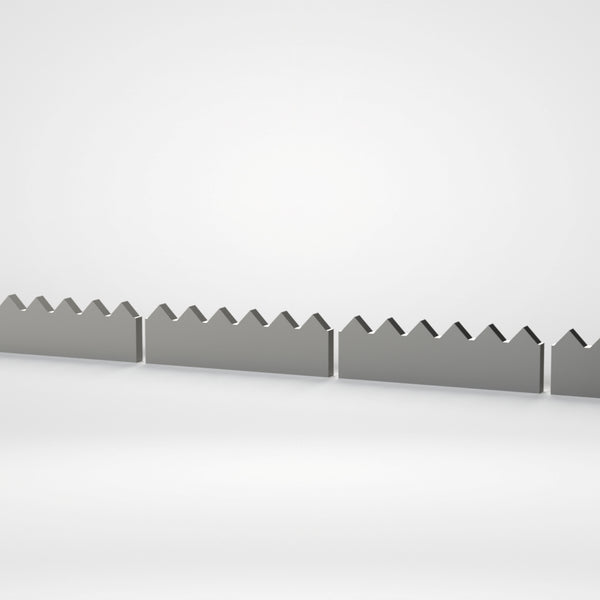 Gegenmesser 5teiliger Satz, 1993x115x25, Zahnschritt 63,8, weichere Härte, für 60er Vecoplan Schneidkrone
