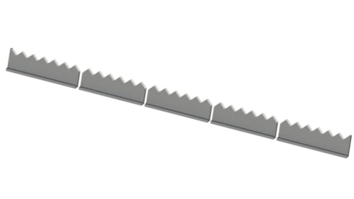 Auflagesatz 5teilig für Gegenmesser, für 60er Schneidkrone, 1993x127x23/43, L-förmig
