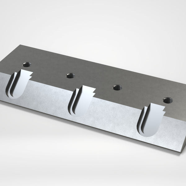 Klemmleiste 414x185x38, 4 x Gewinde M20, für Vecoplan Gegenmesser