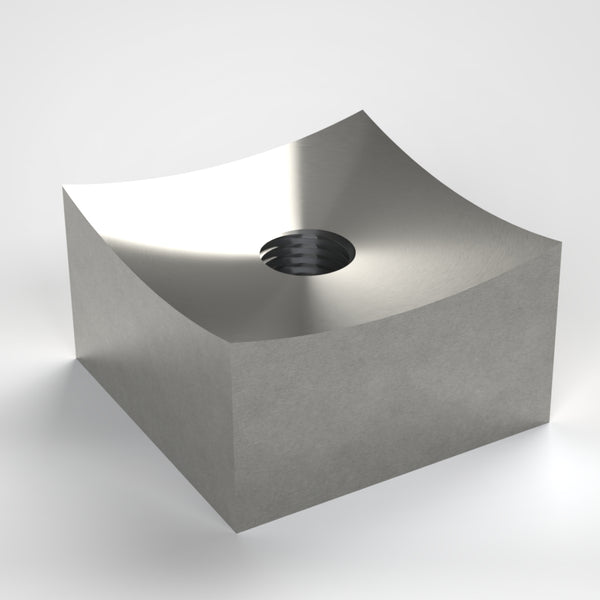 Schneidkrone 40x40x23, leichte Hohlkehle, 1x Gewinde M12 mittig