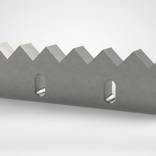 Gegenmesser 279x76x30, 2x Langloch 27x13, 2x Gewinde M16, 6 Zahnkerben für 34er Schneidkrone