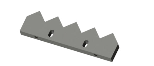Gegenmesser 399x110x30, 2x Langloch 33x18, 2x Gewinde M16, 5 Zahnkerben für 60er Schneidkrone