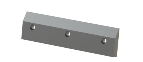Klemmplatte Rotormesser, 362x90x20, 3x Gewinde M20, einseitig 30° Schräge