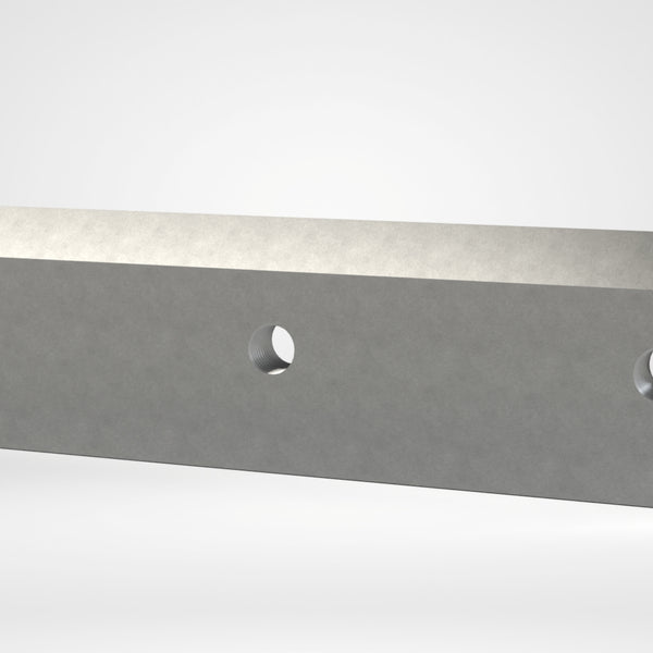 Klemmplatte Rotormesser, 362x90x20, 3x Gewinde M20, einseitig 50° Schräge