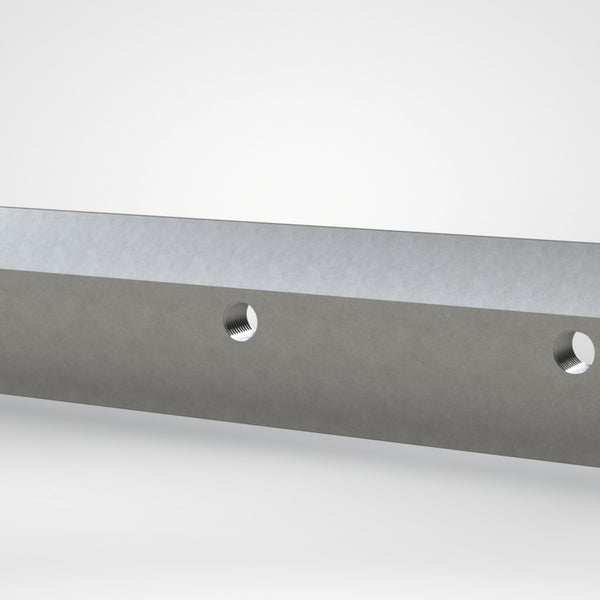 Klemmplatte Rotormesser, 470x90x20, 3x Gewinde M20, einseitig 30° Schräge