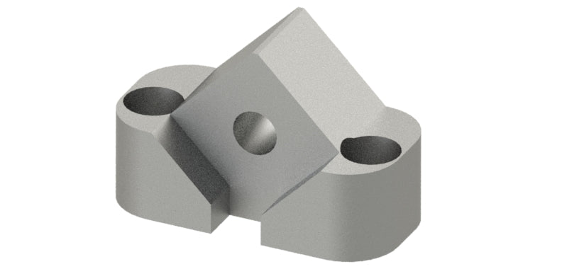 Kronenhalter 139x86x69, für 60er Zeno Schneidkrone, 2x Befestigungsloch für M16, 1x Befestigungsloch für M20