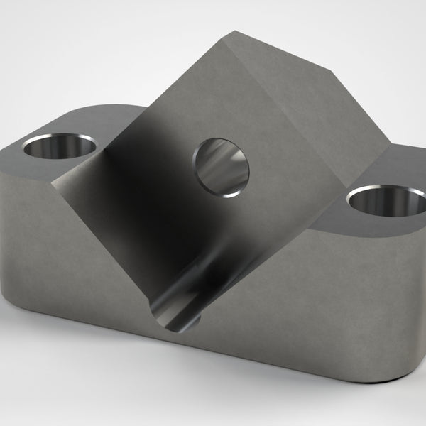 Crown Holder 194x105x119, for 80 Zeno cutting crown, 2x mounting holes for M20, 1x mounting hole for M24