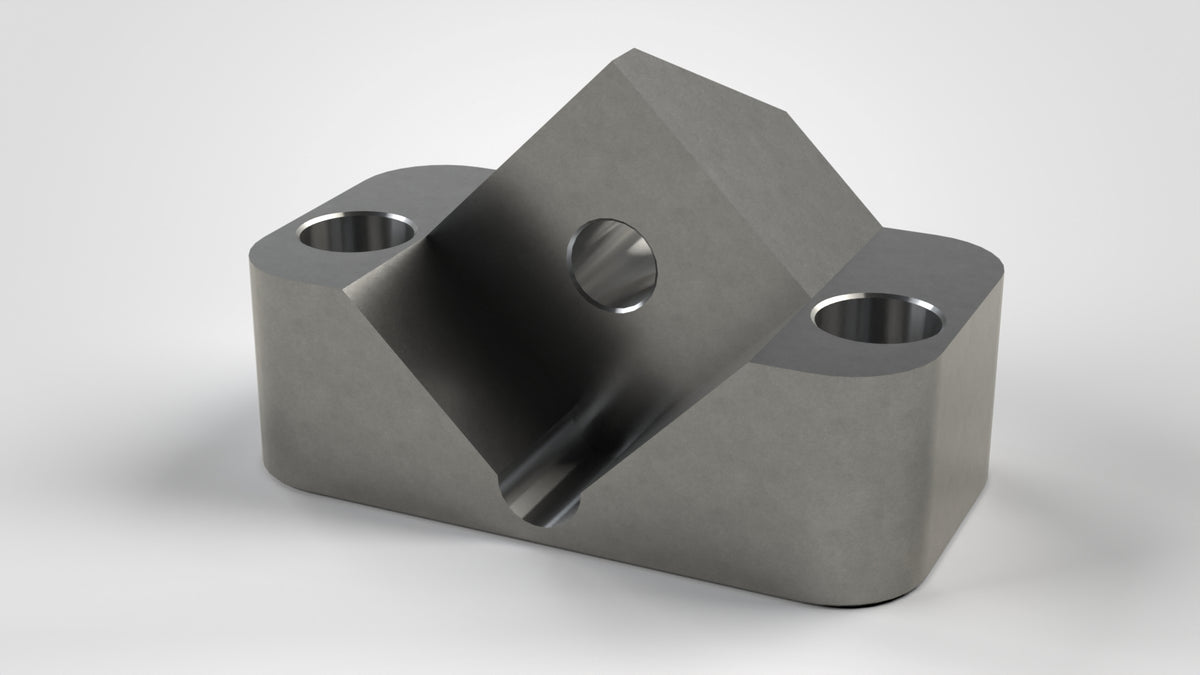 Crown Holder 194x105x119, for 80 Zeno cutting crown, 2x mounting holes for M20, 1x mounting hole for M24