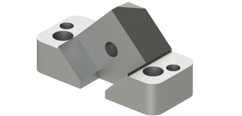Kronenhalter 300x156x130, 2x M16, für 120er Zeno Schneidkrone, 2x Befestigungsloch für M24, 1x Befestigungsloch für M30