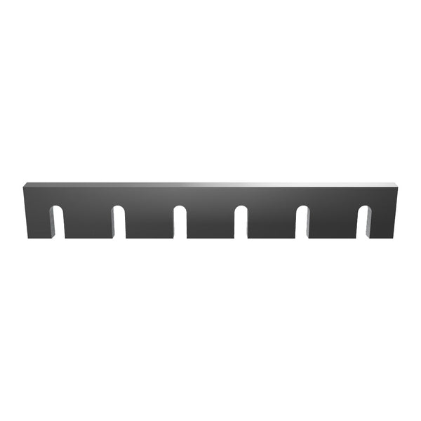 Stator knife 600x90x20, 6x slot 56x22, 2x thread M12, 80° cutting edge