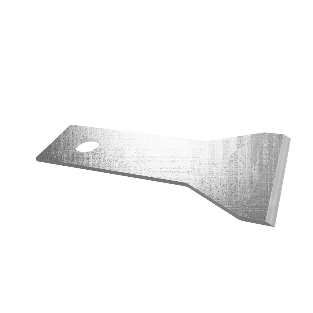 Granuliermesser 46x24x0,9, 1x Befestigungsbohrung, Schneide 17°, mit leichter Gegenfase