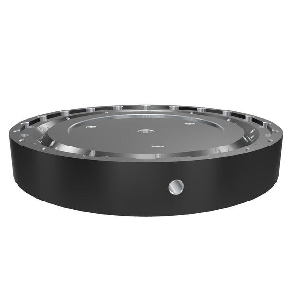 Lochscheibe Ø286 für Extruder, 3x Stufenbohrung Ø18/Ø11, 4x Gewinde M8, 20x Gewinde M16, Innenbohrung Ø17, 4x12 Austrittsöffnungen Ø3,0