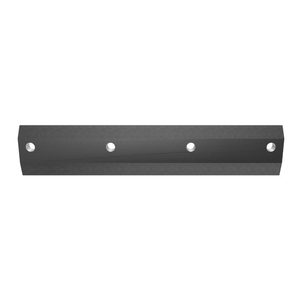 Andruckleiste 545x106x20, 35° und 15° Schräge, 4x Gewinde M20, für 568er Rotormesser, größere geschlossene Ausführung