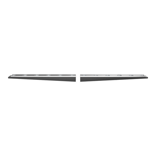 Statorklemmplatten 2teiliger Satz VORNE, 1498(2x749)x64x80, Stufe längsseitig, insgesamt 12x Stufenbohrung Ø50/Ø22, keilförmig, Herbold ID: 1019034700 + 1019034800 (S355) oder Herbold ID: 1019034720 + 1019034820 (Hardox)