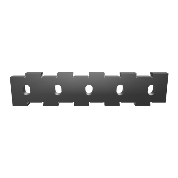Gegenmesser 498x108x27, für Stufenrotor, Zahnschritt für 50er Schneidkrone, 5x Langloch 35x24, 90° Schneide, Lindner ID: 318256-17