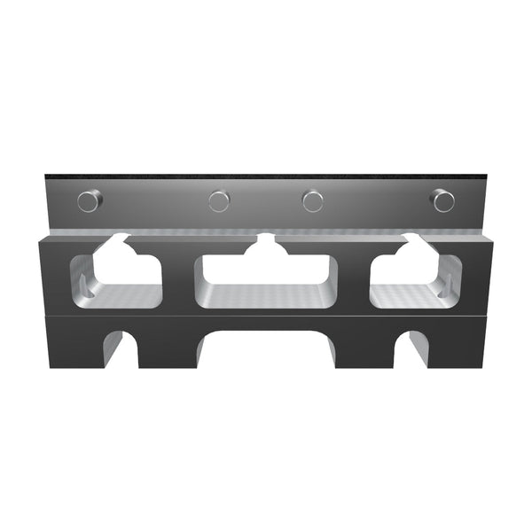 Scrapper slide 345x150x67, armored, 4 dowel pins Ø16 M6, 2xM20, 3 slotted holes, Lindner ID 31496