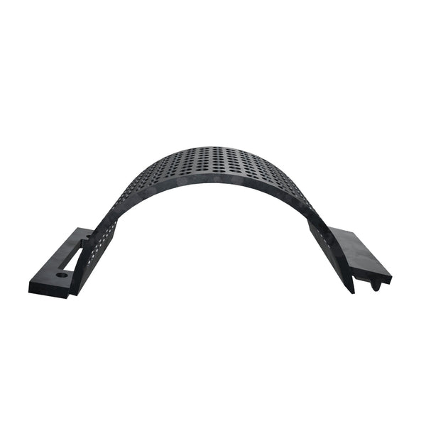 Screen basket, 308mm wide, round perforation Ø20, sheet thickness t=15, wear-resistant steel, Lindner ID: 244523, 254459, 244555