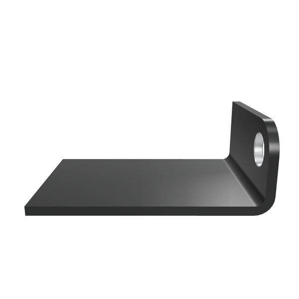 Wear plate, bent, 150x56x100, t=6 mm, 1x hole Ø21, R20, Lindner ID: 36158