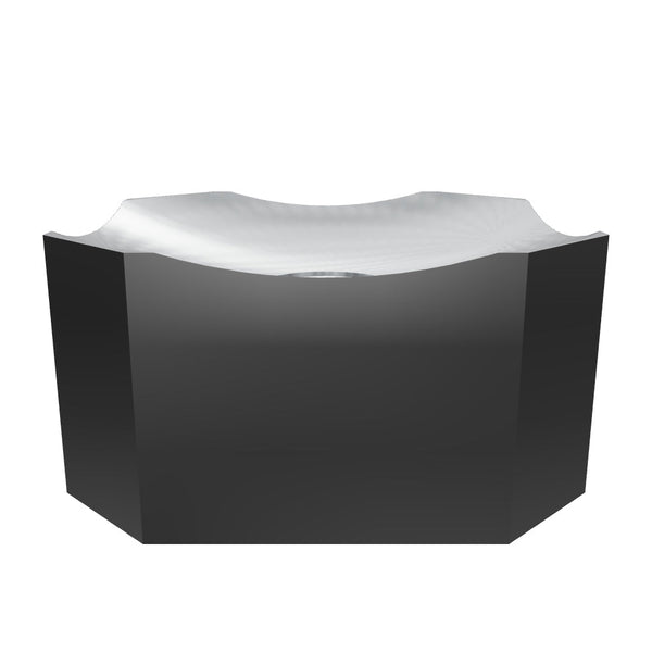 Schneidkrone 60x60x30, 8-eckig, 1x Gewinde M18 mittig, Breite 68,8, mit Hohlkehle, abgeflacht