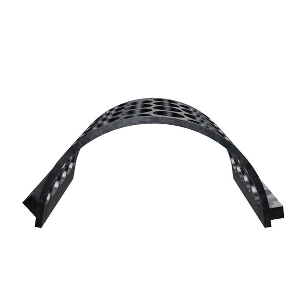 Screen Basket, length 345, sheet thickness t=15, perforation Ø70, web 12, 2 welded strips