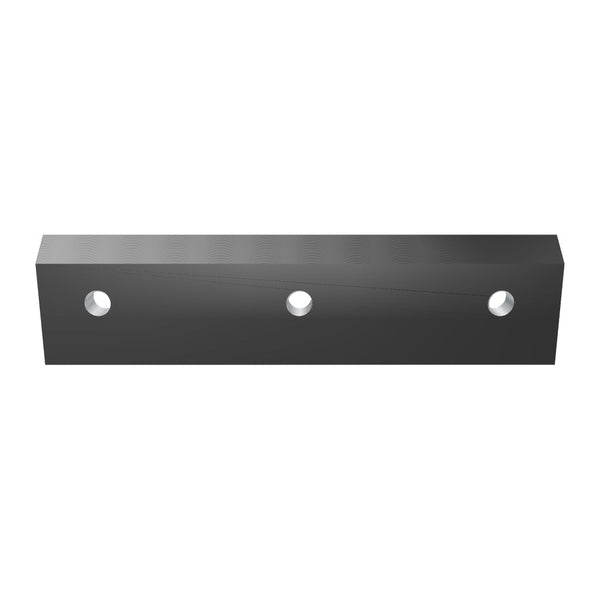 Klemmplatte Rotormesser, 362x90x20, 3x Gewinde M20, einseitig 50° Schräge