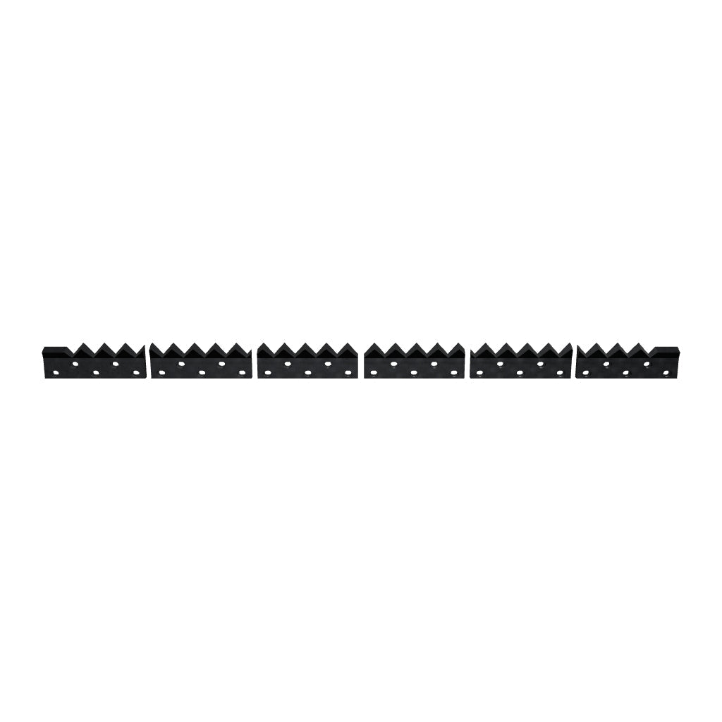 Counter Knife 6-piece set, 2988x176x44/30, for 80 mm cutting crown, 27 tooth notches in total, 30 stepped elongated holes, case-hardened
